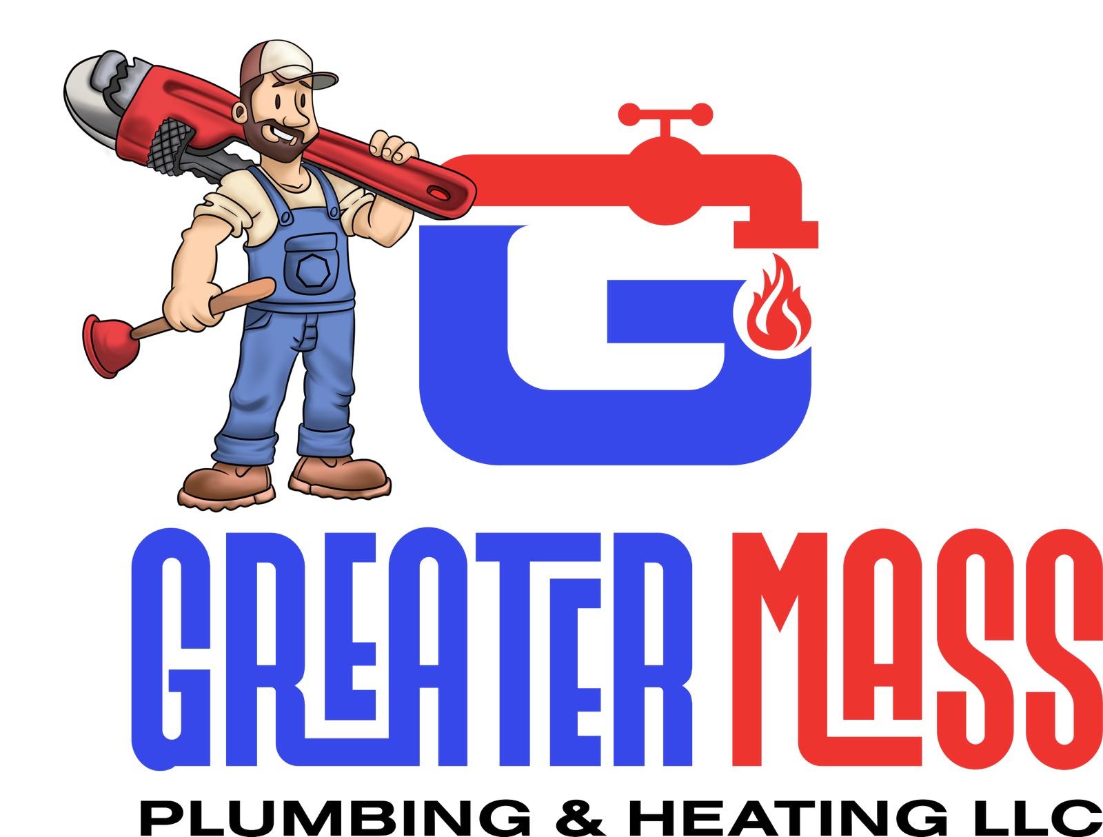 Greater Mass Plumbing & Heating logo and company mascot